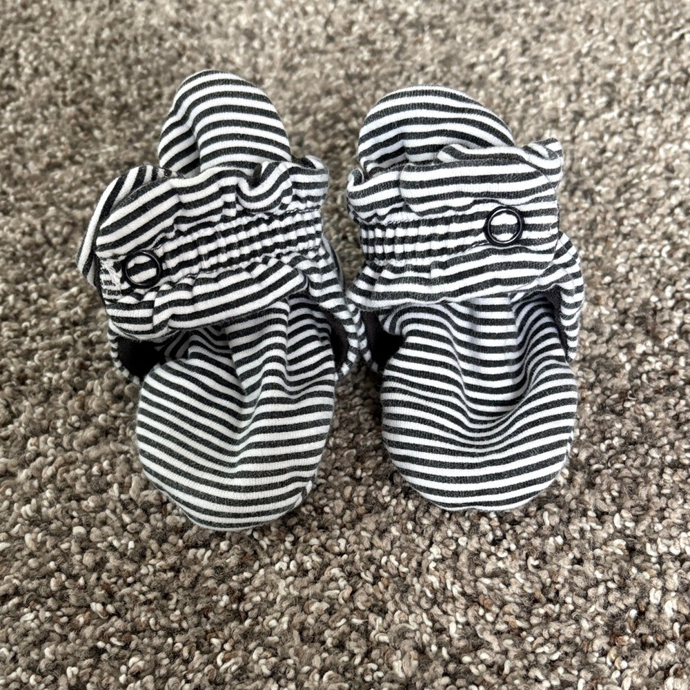 Striped Baby Booties